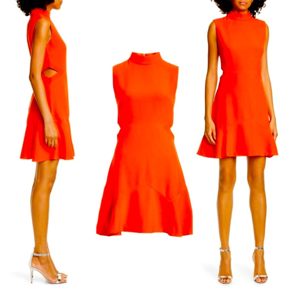 Ted Baker 🍊🧡Vibrant orange🧡🍊mini dress with cutouts
